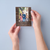 De Foto van de begroting op Hout B Rustic sparen d Flyer (Hand)
