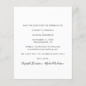 De Foto van de begroting sparen de Datum aankondig (Achterkant)