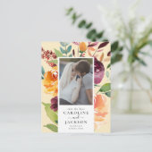 De Foto van de Bloemen van de herfst sparen de Dat Briefkaart (Staand voorkant)