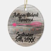 De Foto van de Datum van de Naam van de Douane van Keramisch Ornament (Links)