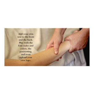 De Foto van de Massage van het wapen Reclamekaart