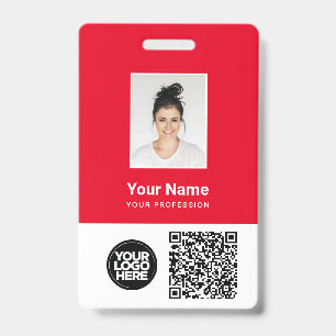 De Foto van de werknemer van de douane, Qr en de C Badge