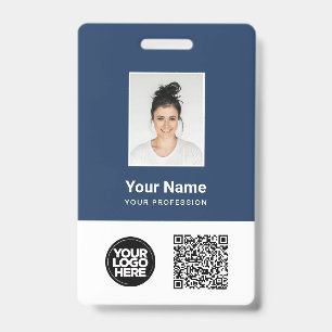 De Foto van de werknemer van de douane, Qr en de C Badge