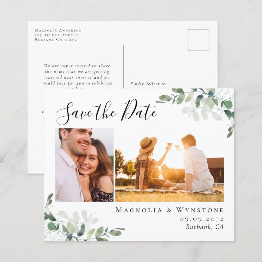 De Foto van Eucalyptus van de begroting sparen het (Voorkant / Achterkant)