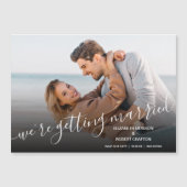 De Foto van het huwelijk sparen de Datum Magnetisc (Voorkant)