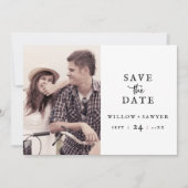 De foto van het manuscript Rustic sparen de Datum Save The Date (Voorkant)