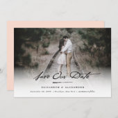 De  Foto van het Manuscript van het Handschrift sp Save The Date (Voorkant / Achterkant)