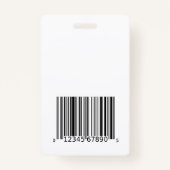 De Foto van het personeel identiteitskaart met de Badge (Achterkant)