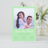 De Foto van Seafoam Verticaal - 3x5 sparen de Datu Save The Date (Staand voorkant)