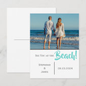 De foto ziet u bij het Manuscript van de Beach spa Aankondigingskaart (Voorkant / Achterkant)