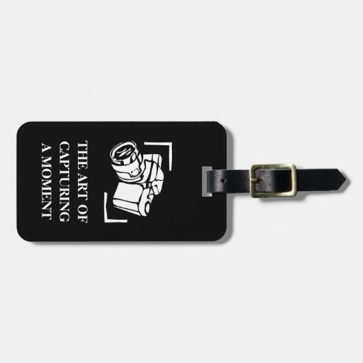 De fotografie van de camera citeert zwarte en witt bagagelabel (Voorkant horizontaal)