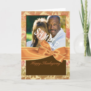 De fotowenskaart van de Thanksgiving met Feestdagen Kaart