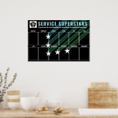 De fotowerknemer van de de kleurensterren van de d poster (Keuken)