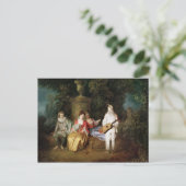 de Foursome, c.1713 Briefkaart (Staand voorkant)