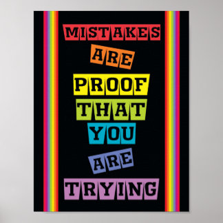 De fouten zijn bewijs dat u klaslokaal probeert poster