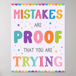 De fouten zijn bewijs dat u motiveringen probeert poster