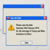 De foutenmelding van de geek sparen de Uitnodiging (Voorkant / Achterkant)