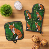 De Fox en de Shamrocks Ovenwant & Pannenlap Set (Top down)
