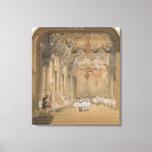 De Foyer van de Opera tijdens het interval Canvas Afdruk