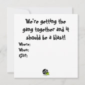 De Fraidy Bunch Fun Halloween Kaart (Achterkant)