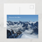 De Franse Alpen van Mont Blanc van Chamonix Briefkaart (Voorkant / Achterkant)