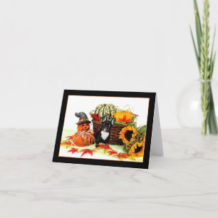 De Franse buldog van Halloween notecard Kaart