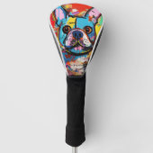 De Franse Bulldog Graffiti 03 - Leonardo Abbacchi Golfheadcover (Voorkant)