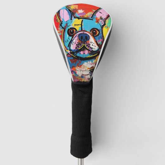 De Franse Bulldog Graffiti 03 - Leonardo Abbacchi Golfheadcover (Voorkant)