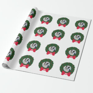 De Franse Bulldog kerstmis met grote hond Foto & J Cadeaupapier