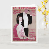 DE "FRANSE GROET POSTERART VAN HET ART DECO VAN KAART (Gele Bloem)