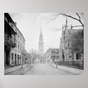 De Franse Huguenot-kerk en de St. Philip-kerk Poster