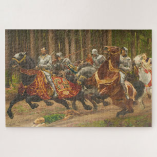 De Franse koning Karel de Stoute te paard Legpuzzel