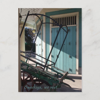 De Franse markt van New Orleans bij zonsopgang Briefkaart