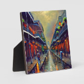 De Franse quarter Street Scene Tabletop Art Fotoplaat (Voorkant)