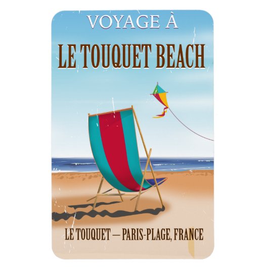 De  franse reisposter Le Touquet Beach Magneet (Verticaal)