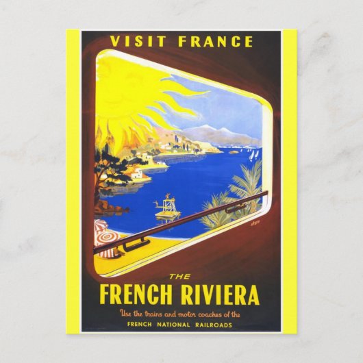 De Franse Riviera Briefkaart (Voorkant)