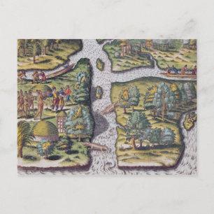 De Fransen links in Fort Charles lijden Briefkaart