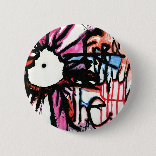 De Freak Pin Ronde Button 5,7 Cm (Voorkant)
