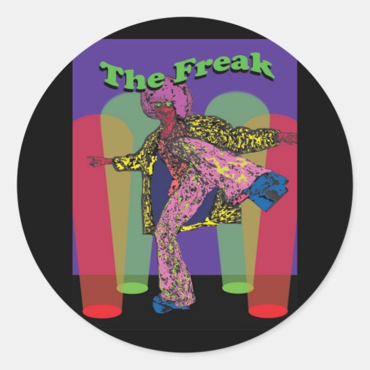 De Freak Ronde Sticker (Voorkant)
