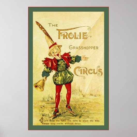 De Frolie Grasshopper Circus ~ Poster (Voorkant)