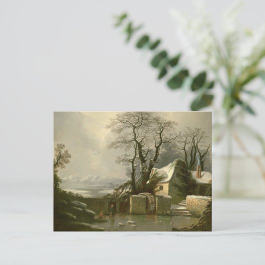 De "Frozen Mill Race" Briefkaart (Staand voorkant)