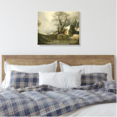 De "Frozen Mill Race" Canvas Afdruk (Insitu (Slaapkamer))