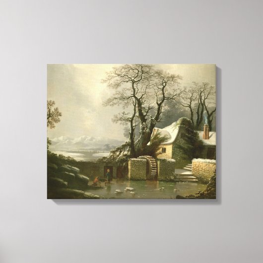 De "Frozen Mill Race" Canvas Afdruk (Voorkant)