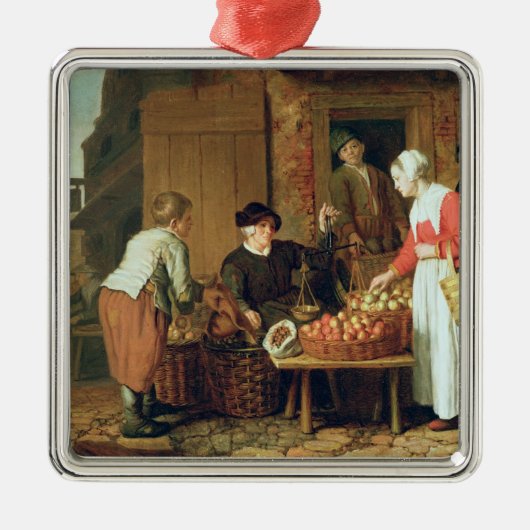 De fruitverkoper metalen ornament (Voorkant)