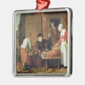 De fruitverkoper metalen ornament (Links)
