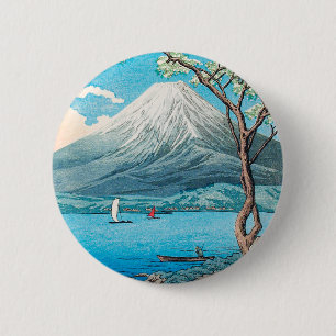 De Fuji van het meer van Yamanaka door Hiroaki Tak Ronde Button 5,7 Cm