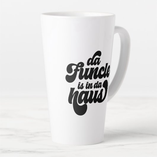 De Funcle Funny Eenvoudige  Retro Latte Mok (Rechterhoek)