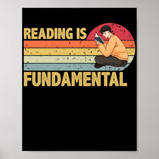 De fundamentele lezing van Geeky Bookworm Poetry Poster (Voorkant)