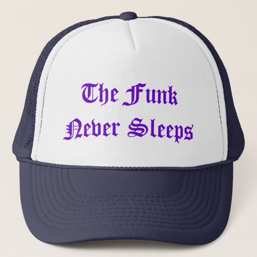 De funk slaapt nooit pet (Voorkant)