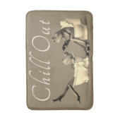 DE FUNNY FROGS KOMT UIT. KUSTTIJD. BEIGE BADMAT (Voorkant Verticaal)